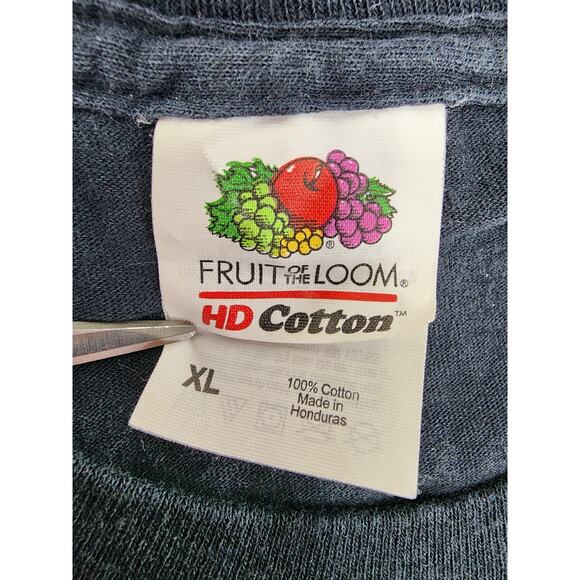 Fruit of the Loom Christmas Santa Funny Graphic Tee Size XL Black Holiday Humor - Picture 3 of 10